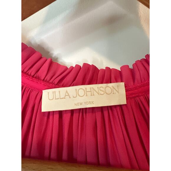 Ulla Johnson Pink Vesna Ruffle Tiered Mini Dress Size 6 - Picture 5 of 11